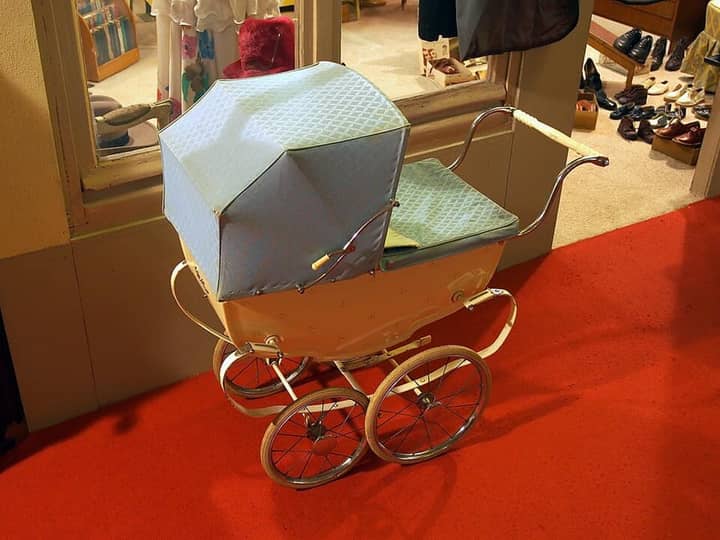Cream pram